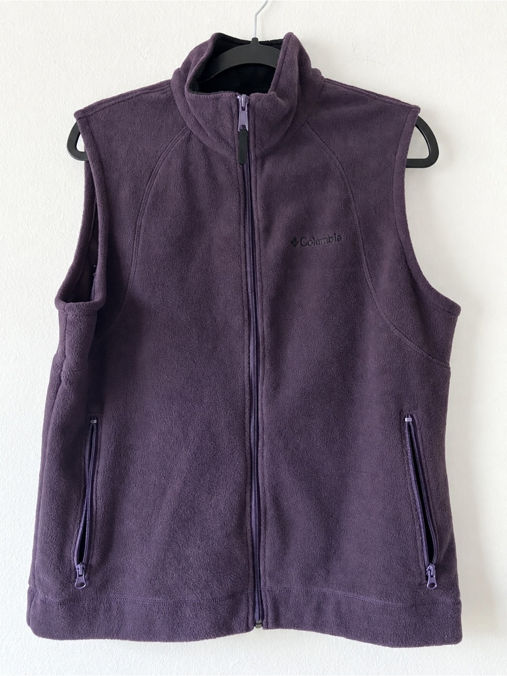 Columbia Women’s Purple Full Zip Fleece Vest Size L